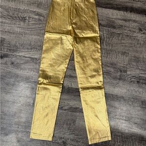 Rockin Bettie boulevard nights Gold lame lurex cigarette Pants s